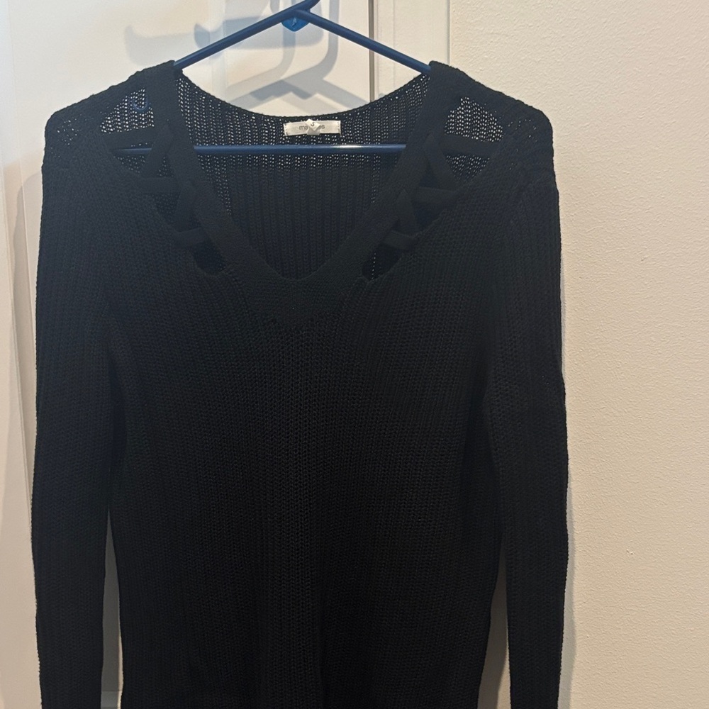 Maurices Black V-Neck Sweater